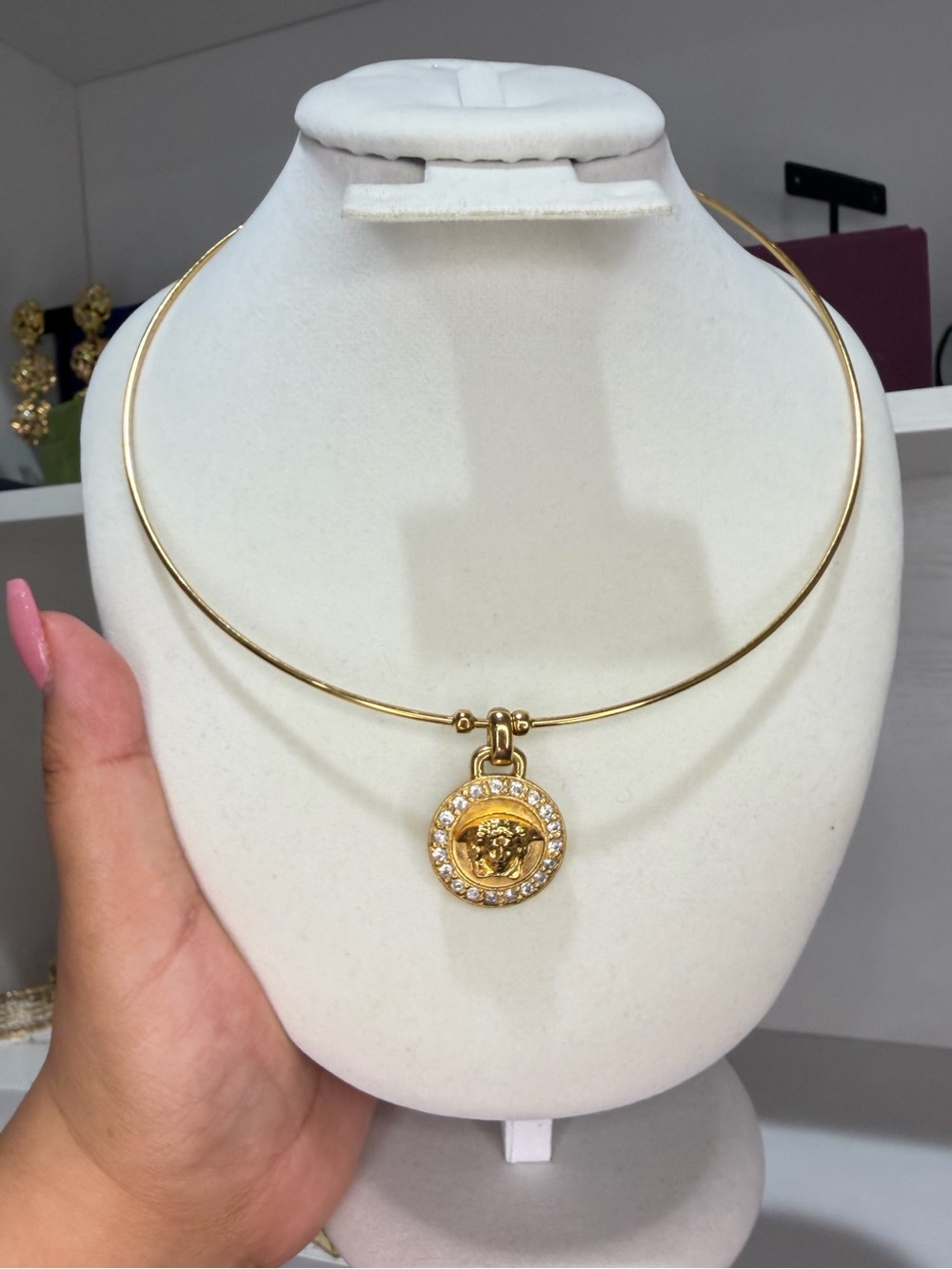 Versace Choker Medusa Pendant Crystal